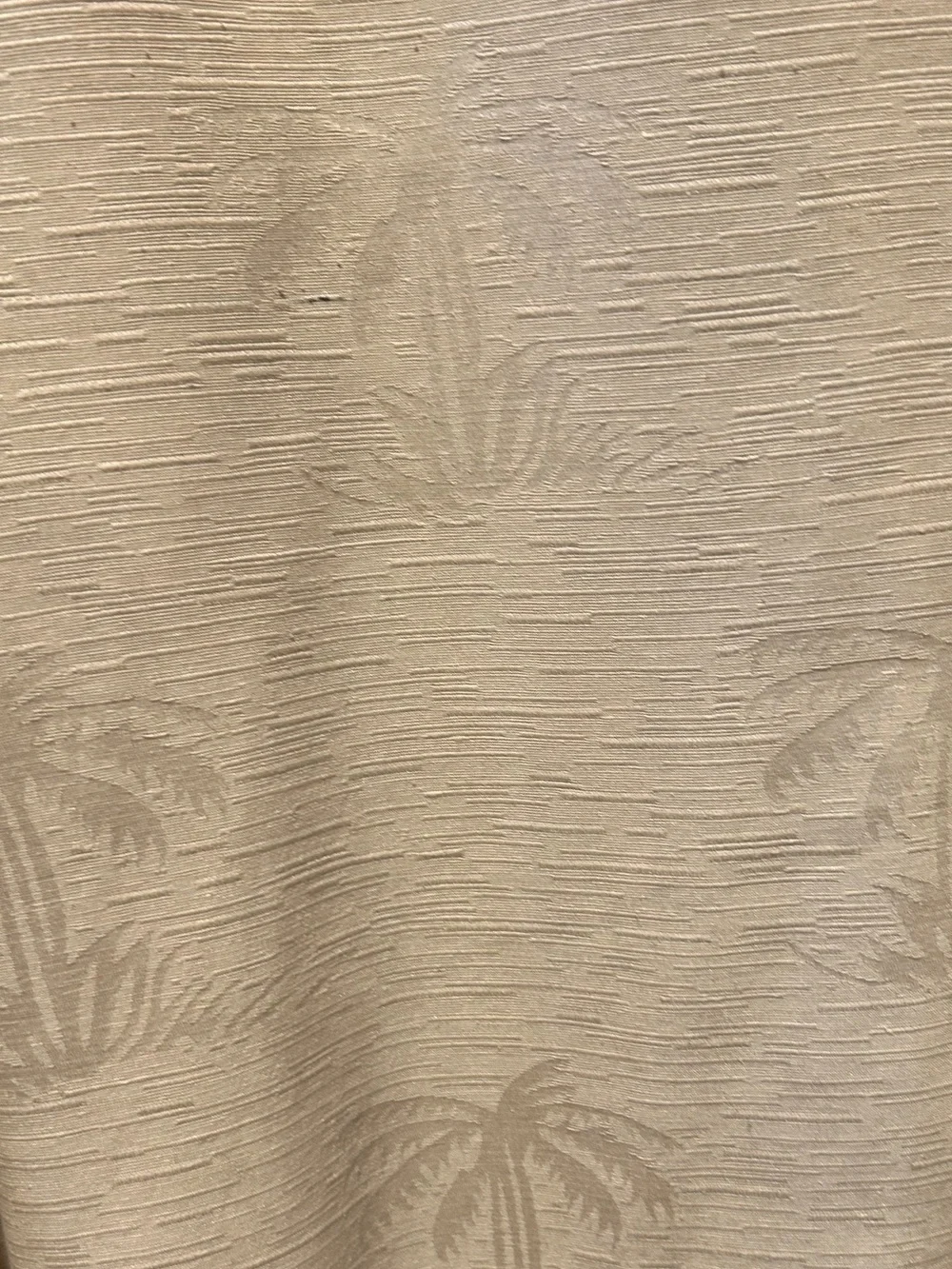 George Foreman Beige Palm Tree Print Hawaiian Camp Shirt